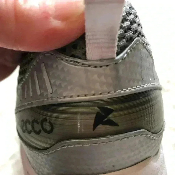 Ecco Silver/Yellow Sneakers Sz 44  EU 10-10.5 US - Picture 10 of 16